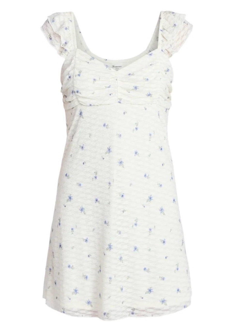 ☀️ No Boundaries White Chemise with Blue Floral Print